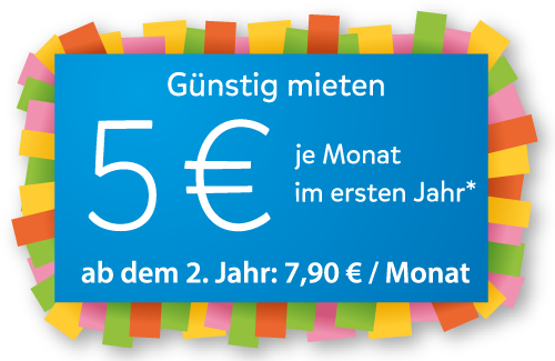 Abbildung: 5 Euro im Monat im ersten Jahr